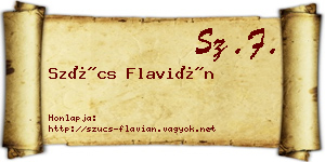 Szűcs Flavián névjegykártya